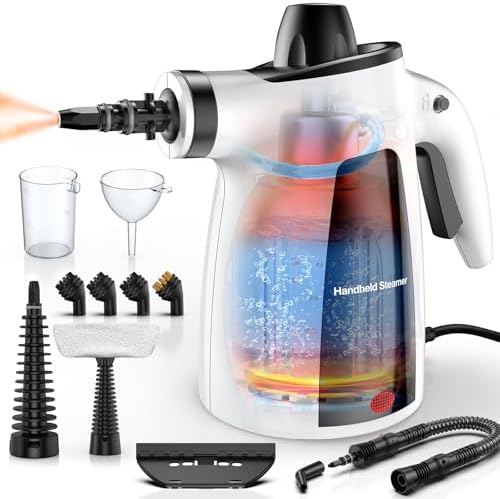 Pressurized Handheld Steam Cleaner, 12Pcs Portable Deep Cleaning Steamer by LABIGO