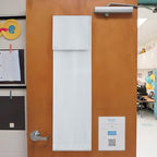 NICETOWN Greyish White Lockdown Shade for Classroom Door Window Cover - Image 7