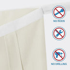 RYB HOME Faux Linen Side Door Curtain - Privacy Window Curtains for Patio French Door Front Door Sidelight Curtain Tie up Shade, 1 Piece, 12W x 69L Inches, Linen - Image 2