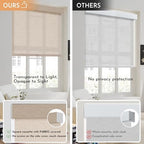 Persilux Light Filtering Roller Shades for Window Blinds,Cordless,Linen Fabric,Thermal Insulated Fabric UV Protection Shades for Home,Office,Bedroom,Door,Light Filtering-Beige,27 1/2" W X 72" H - Image 4