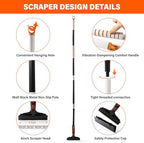 Gomake Extendable Floor Scraper Heavy Duty 6" Wide Razor Blade Scraper Tool with 17‘’-59" （1.4ft- 4.9ft）Long Handle, 10PCS Extra Metal Blades for Cleaning Glass Wall Gum Paint Tile Glue - Image 4