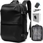 60L Vacuum Backpack Travel, TSA Lock, Charging Port, Waterproof by MegabackAirbagBackpack