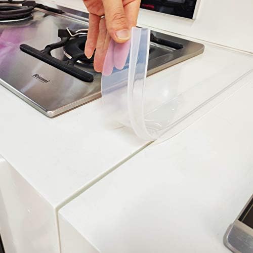 Stove Counter Gap Cover - 21 Inch Silicone Oven Gap Filler 2 Pack Clear by Mofason