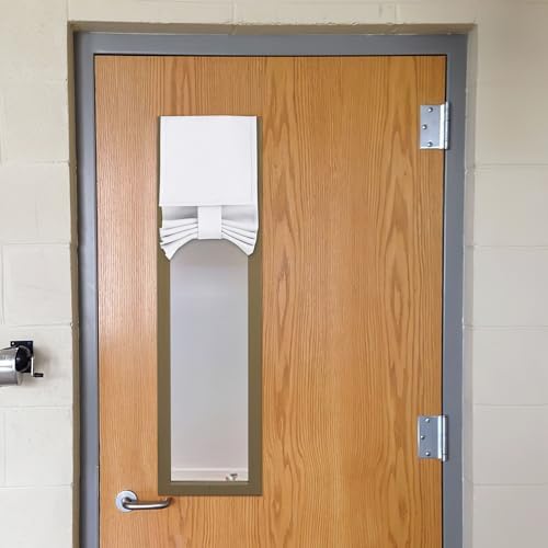 NICETOWN Pure White Classroom Door Window Cover, Lockdown Shade by NICETOWN
