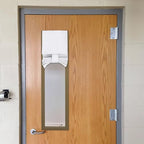 NICETOWN Pure White Classroom Door Window Cover, Lockdown Shade by NICETOWN