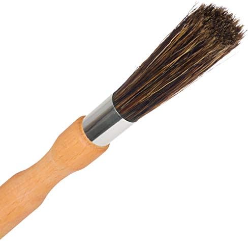 Redecker Natural Pig Bristle Espresso Maker Brush with Oiled Beechwood Handle, Narrow Brush Head Reaches Tight Spaces, Hanging Loop for Storage, 8 inches, Made in Germany - Image 2