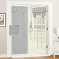 RYB HOME Privacy French Door Curtains, Linen Texture Room Darkening Drapes by RYBHOME