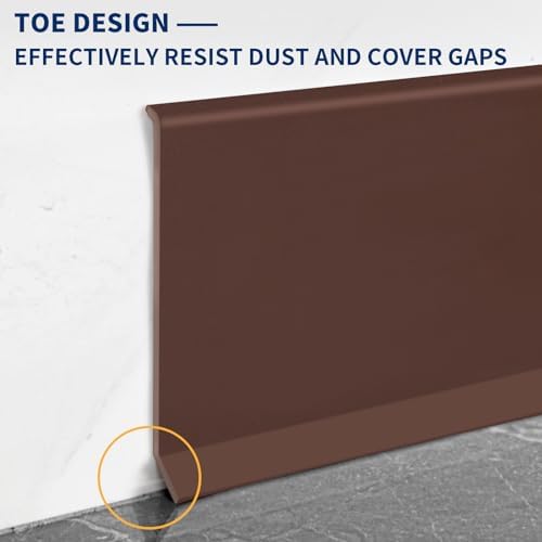 Vinyl Baseboard Molding Trim 4 Inch Peel and Stick Cove Base - Image 4