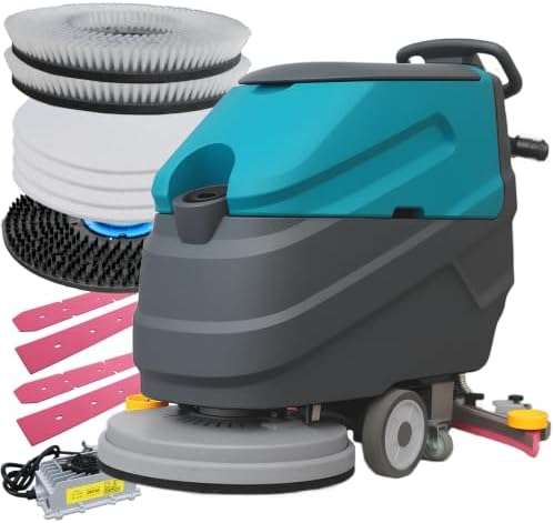 T381 22" Walk-Behind Commercial Floor Scrubber Machine,Large Tank by PURILITZS