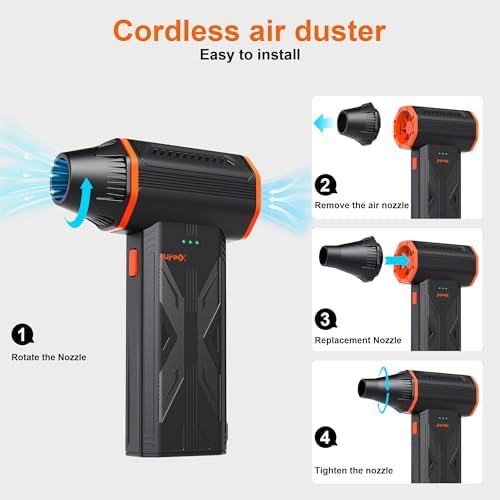 Compressed Air Duster,150000RPM High Speed brushless Motor Mini Blower - Image 5