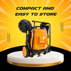 RT980S 38" Outdoor and Indoor Manual Push Floor Sweeper with Triple Brushes, 12-gal Waste Container, 38,000 Square Feet per Hour, Walk-Behind Industrial and Commercial Floor Sweeper - Image 3