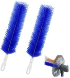 Bendable Microfiber Head,Reusable Dust Remover，Fan Cleaning Brush Washable and Reusable; Suitable for Ceiling Fan Blades, Blinds, Air Conditioner Vents, and Car Interiors (Blue-2pcs) by Unknown