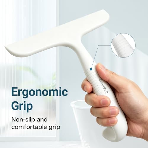 SetSail Shower Squeegee for Glass Doors,One-piece All Silicone Squeegee - Image 5