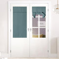 NICETOWN Greyish Blue Blackout French Door Curtain for Small Half Window by NICETOWN
