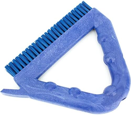 SPARTA Blue Plastic Grout Brush, Triangle-Shaped Scrub Brush with Scraper for Cleaning Tiles and Grout, 9 x 7 x 7 Inches - Image 5