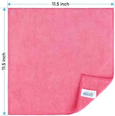 HOMEXCEL Pink Microfiber Cleaning Cloth, Microfiber Towels for Car, 12 Pack - Image 2