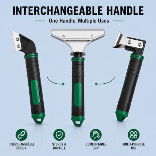 6-in-1 Silicone Sealant Removal Tool Kit, Multi-Function Caulk Remover & Grout Scraper Set for Bathroom, Kitchen, Tile, Shower, Sink & Window Cleaning and Repair. - Image 2