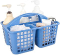 Portable Shower Caddy Basket Plastic Storage Basket with Compartments Blue by JiatuA