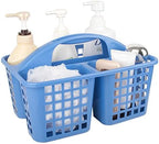 Portable Shower Caddy Basket Plastic Storage Basket with Compartments Blue by JiatuA