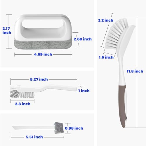 Holikme Dish Brush Cleaning Brush Set for Cleaning Groove Gap,Brown - Image 6