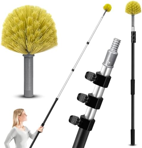 4-12Ft Cobweb Duster with 4-Stage Extension Pole for Ceiling Wall by ARTIPOLY