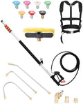 VEVOR Pressure Washer Telescoping Wand, 21 ft, 4000 psi, Telescopic Spray Wand with Power Washer Extension Wands, Gutter Cleaner, Brush Head, Pivoting Coupler, 7 Spray Nozzles and Support Harness by VEVOR