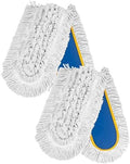 LDREAM 24" Commercial Dust Mop Replacement Pads, Industrial Cotton Mop Head Cotton, 2 Pack,Blue by Makecleaningmoreefficient