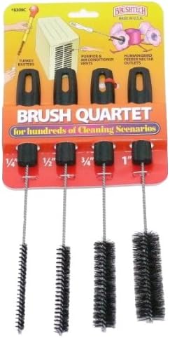 Brushtech Multi-Use Brush Quartet, Precision Cleaning Scrub Tools with Durable Bristles - Versatile Household & Workshop Brushes for Kitchen, Bathroom, Appliances & Grout, Nylon Construction by Brushtech