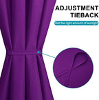 Hiasan French Door Curtains Privacy, Royal Purple, 24W x 72L, 1 Panel - Image 4