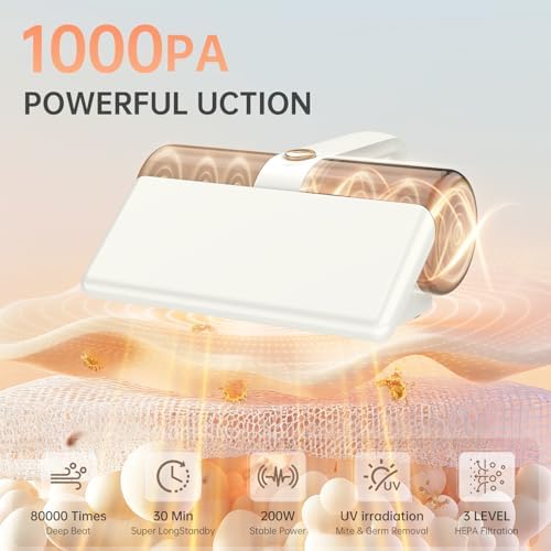 Lightweight Cordless Mattress Vacuum – 10Kpa Suction, 180° Flex Nozzle for Bed Sofa Car Seat Crevices, 30-Min Runtime, Magnetic Dustbin, HEPA Filter - Image 6