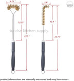 SUNRISE Fryer Brush with Long Handle (Brass with Plastic Handle, L and Single Brush) - Image 2