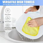KinHwa Dish Cloths for Washing Dishes with Scrub Side, Microfiber Dish Rags - Image 7