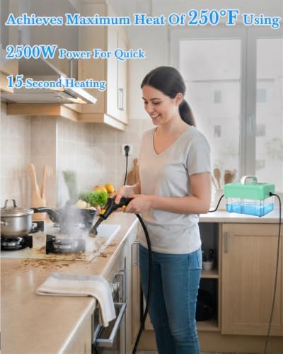 Steam Cleaner - 1600mL Tank, 15s Heat-Up, 6-Level, 18Pcs Accessories - Image 2
