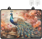Vintage Blue Peacock Floral Stove Top Cover for Electric Stoves - Image 2