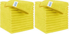 HOMEXCEL Yellow Microfiber Cleaning Cloth, 24 Pack Premium Microfiber Towels for Cars, Lint Free, Highly Absorbent, Reusable Cleaning Rags for Car, Household, Kitchen, Window, 11.5"X11.5" by HOMEXCEL