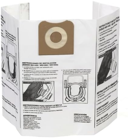 RIDGID - 23743 High Efficiency, Dry Pickup Dust Bags for 12 - 16 Gallon Wet / Dry Vacuums (2 Pack) by RIDGID