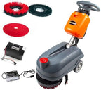 14" Compact Floor Scrubber Dryer Machine, Lithium Battery, 4-Gal Tank by SUNMAX