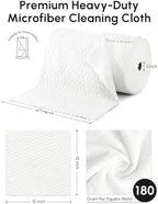 Microfiber Cleaning Cloths Roll 75 Pack 12x12 Inch Lint Free - Image 3