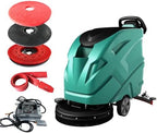 Commercial Floor Scrubber Machine, 21" Cleaning Width, 32.6" Suction Width, 15.9 Gallon Solution Tank, 15.9 Gallon Recovery Tank, 32000 Sqft/h, 5.5 Hours Runtime by Unknown