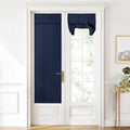 NICETOWN Navy Blue French Blackout Door Curtain for Front Window Cover by NICETOWN