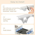 Silicone Stove Gap Covers with Stainless Steel, Oven Gap Filler Seals Gaps Between Stovetop and Counter, Stove Gap Guards Range Trim Kit, Easy to Clean Stove Gap Guard (Clear 2 Pack,25") - Image 4