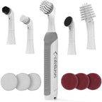 LifeBasis Cordless Rechargeable Power Scrubber Brush, White by LifeBasis
