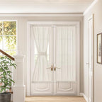2 Panels Natural Thick Linen Door Curtain W35 x L72 Semi Sheer by DUKIYO