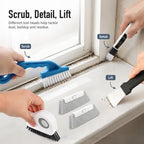 11 Pack Window Track Cleaning Tools Set, Window Groove Cleaning Brush Kit, Hard Bristle for Sliding Door, Sill, Tile Lines, Shutter, Corner, Grout, Sink - Image 3
