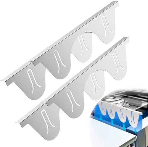 Stainless Steel Stove Gap Covers, Heat Resistant, Easy to Clean, Fits Stove & Countertop Gaps, Adjustable Length 13.8" to 27.5", Width 0.79"(Silver) by Unknown