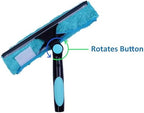 2pcs 11" Window Squeegee & Microfiber Scrubber 2-in-1 Cleaning Tool - Image 5