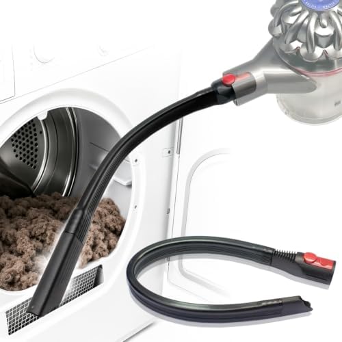 Flexible Crevice Tool for Dyson V7 V8 V10 V11 V15 Gen5 Cordless Vacuums - Vacuum Accessories & Attachments for Dryer Vent, Car Detailing and Corners Cleaning - Dryer Vent Cleaner Kit by VacuumAttachmentsandBrushes
