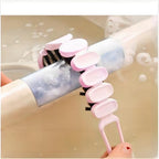 Crevice Cleaning Brush Set Grout Scrub Cleaning Tools 3 Pcs Black/Pink - Image 6
