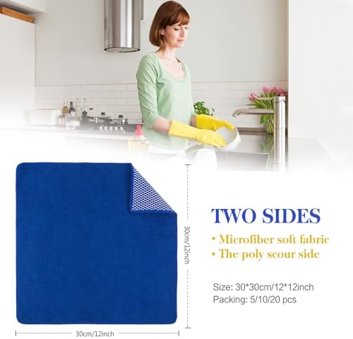 SINLAND Dish Cloth for Washing Dishes Kitchen Washcloth Cleaning Cloth - Image 2