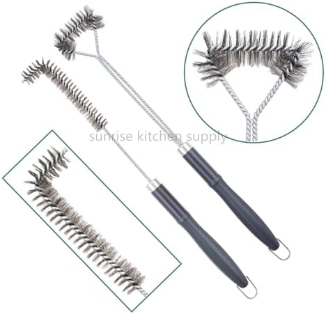 SUNRISE Fryer Brush with Long Handle (Stainless Steel with Plastic Handle, L and Single Brush) - Image 6